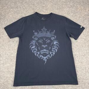 Dri Fit Lebron James T-Shirt Tee Lion  La Lakers Blue Mens